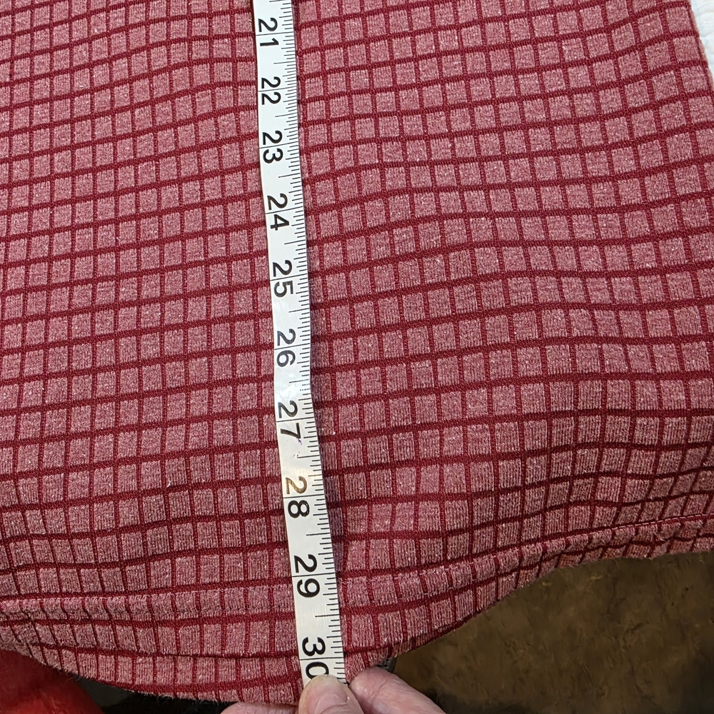 Vintage Polo Ralph Lauren Red Textured Grid Knit Polo Shirt 100% Cotton‎ Medium - Picture 5 of 6